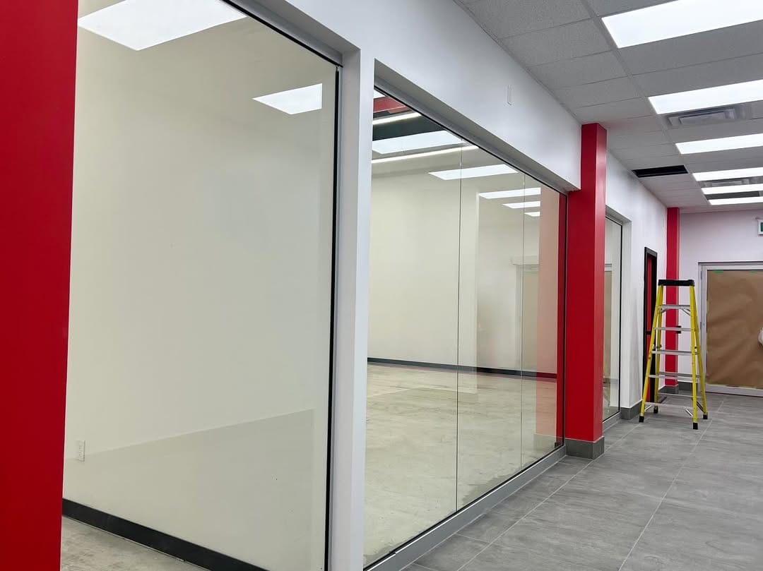 Commercial Glass Partition Installation
