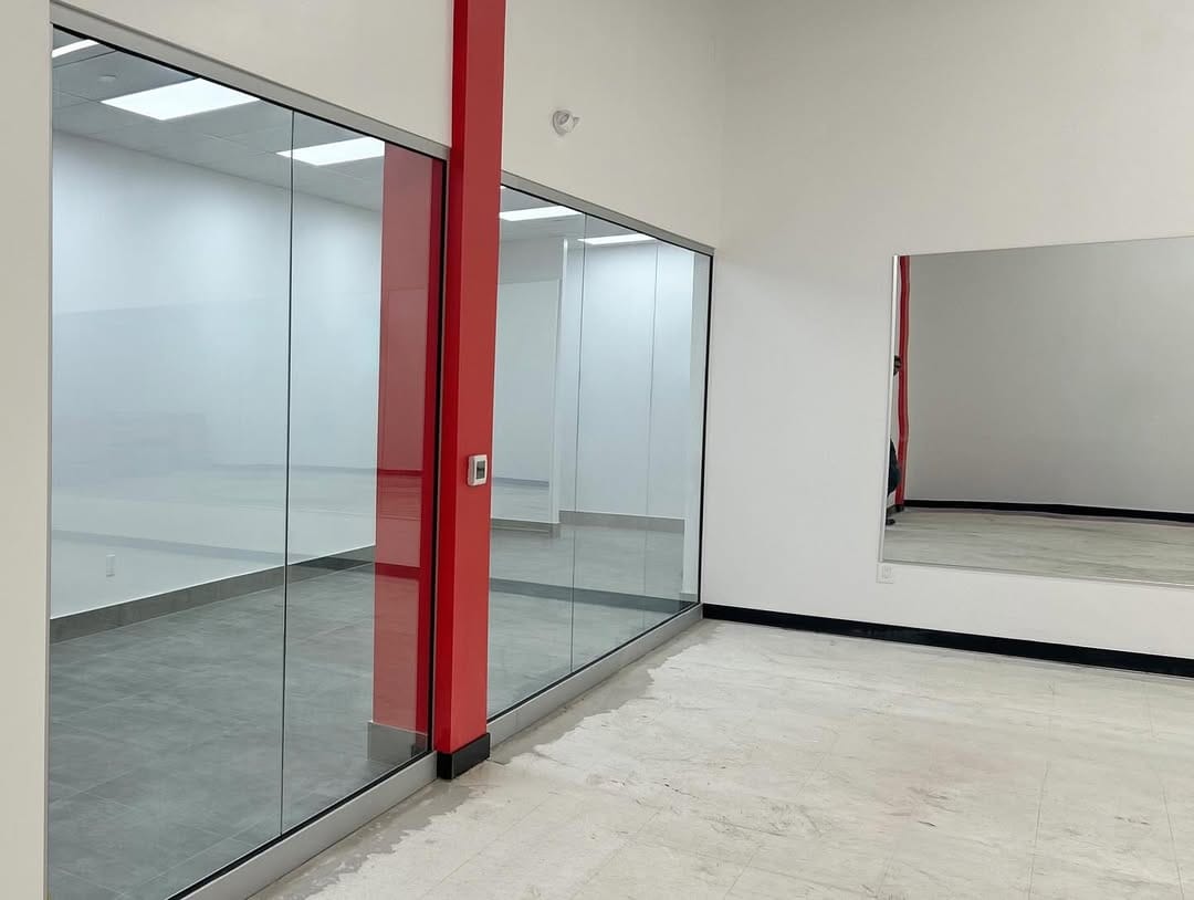 Commercial Glass Partition Installation