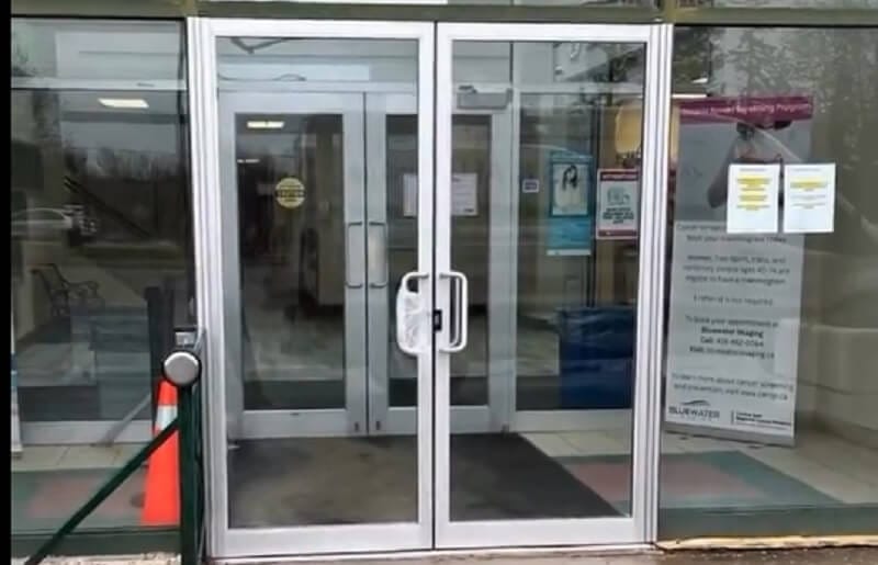 Medical Centre Aluminum Frame Door Upgrade in Port Hope